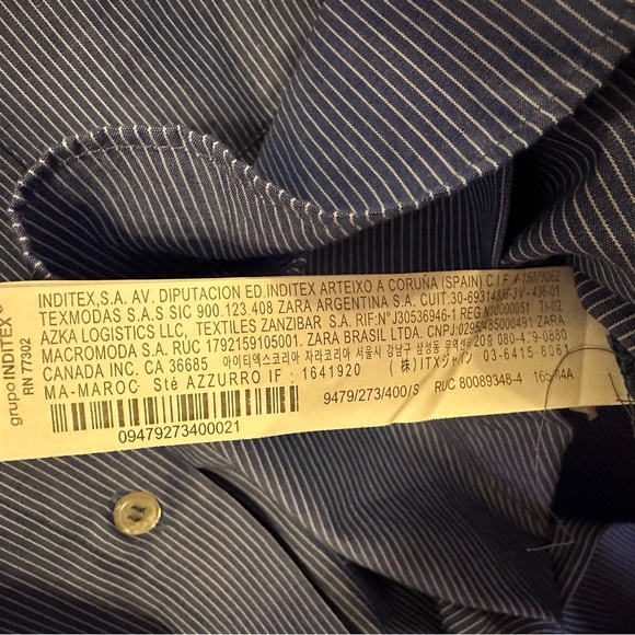 Zara Striped Women’s Menswear Style Poplin Shirt Small - Picture 14 of 16